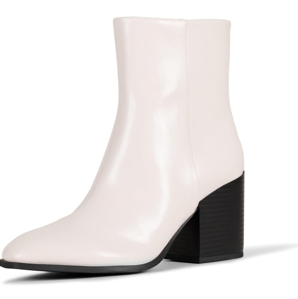 Elegant White Ankle Boots
